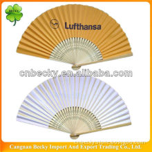 Household bamboo hand held folded fan
